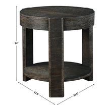 Salina Espresso Round End Table
