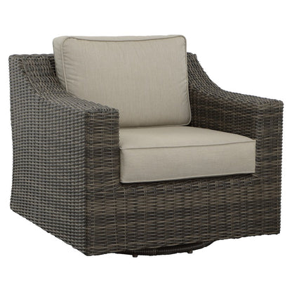 Jones Swivel Lounge Chr w/ .5 Round Wkr Set of Two