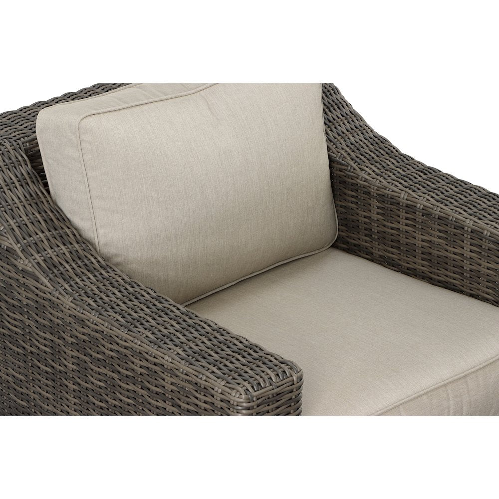 Jones Swivel Lounge Chr w/ .5 Round Wkr Set of Two