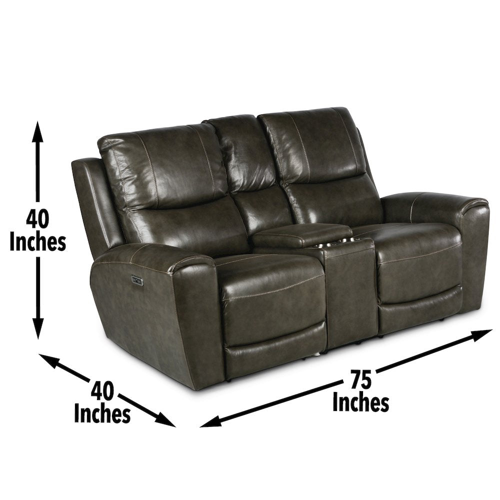 Laurel 2pc Power Reclining Grey