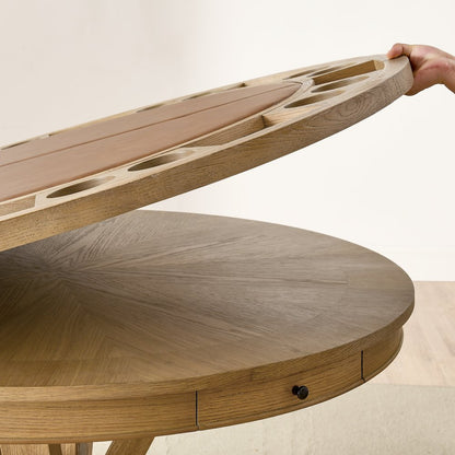 Rylie Counter Table with Game Top, Natural Finish