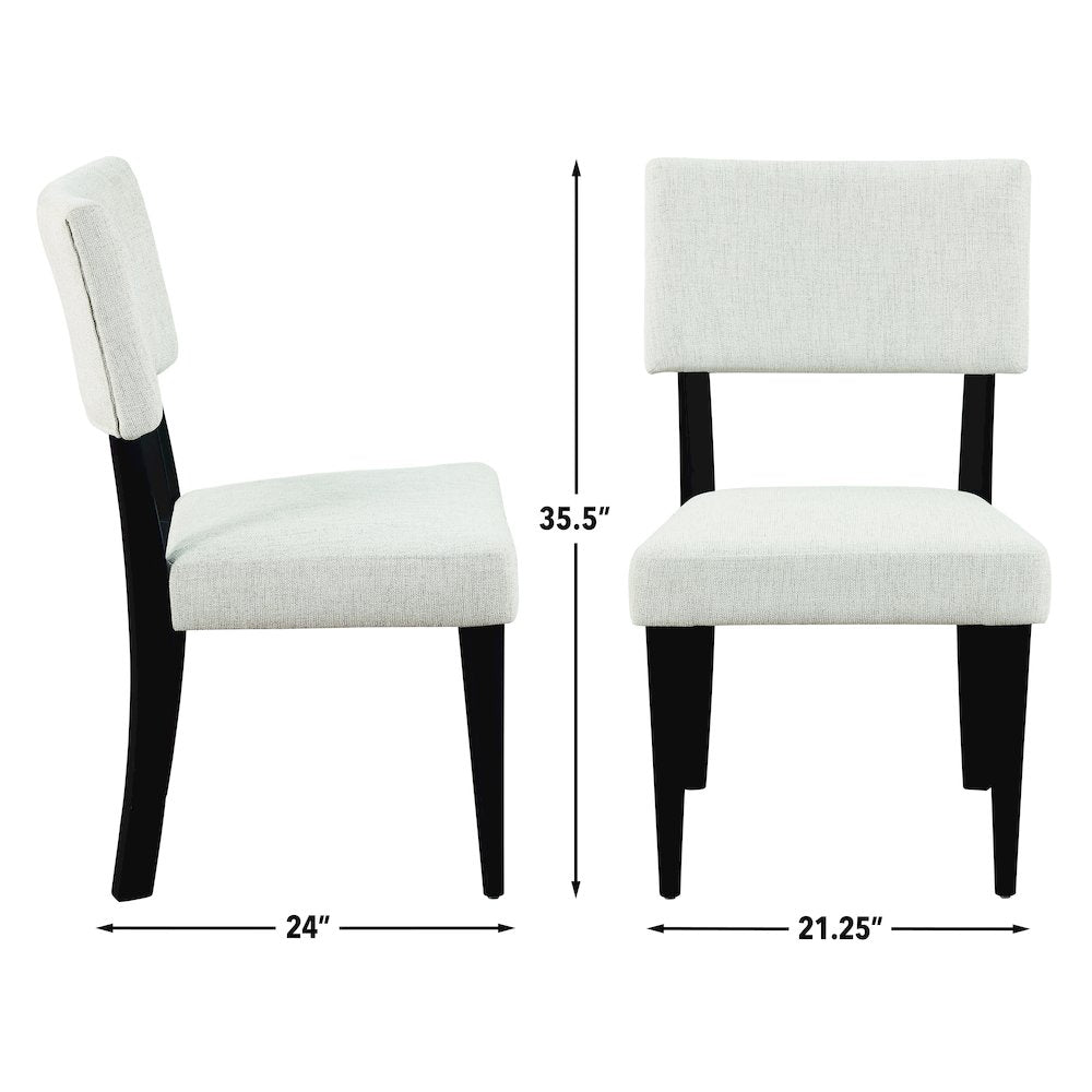 Colvin 5-Piece 52" Round White Marble Dining Set, Black