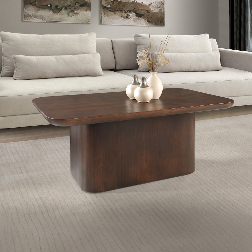 Hunter 48" Solid Wood Rectangular Coffee Table