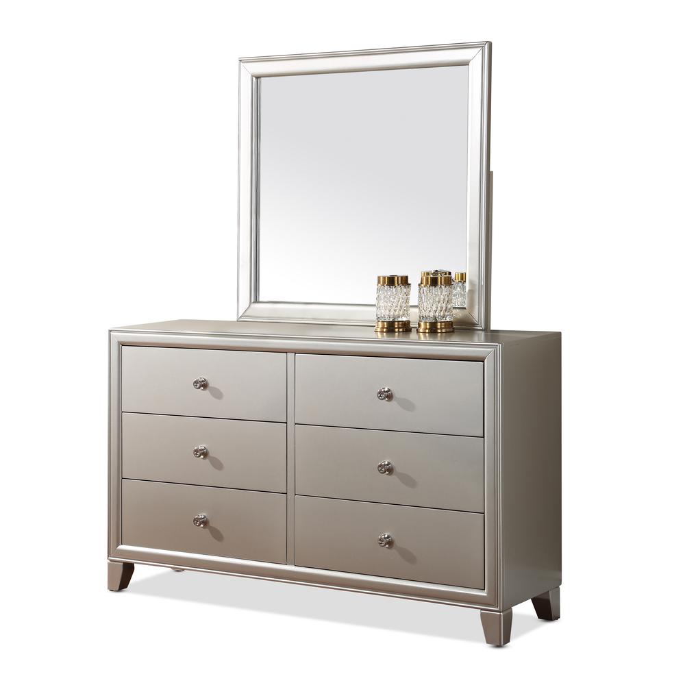 Omni Six Drawer Dresser and Mirror