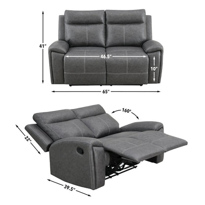 Gaston Manual Reclining Loveseat