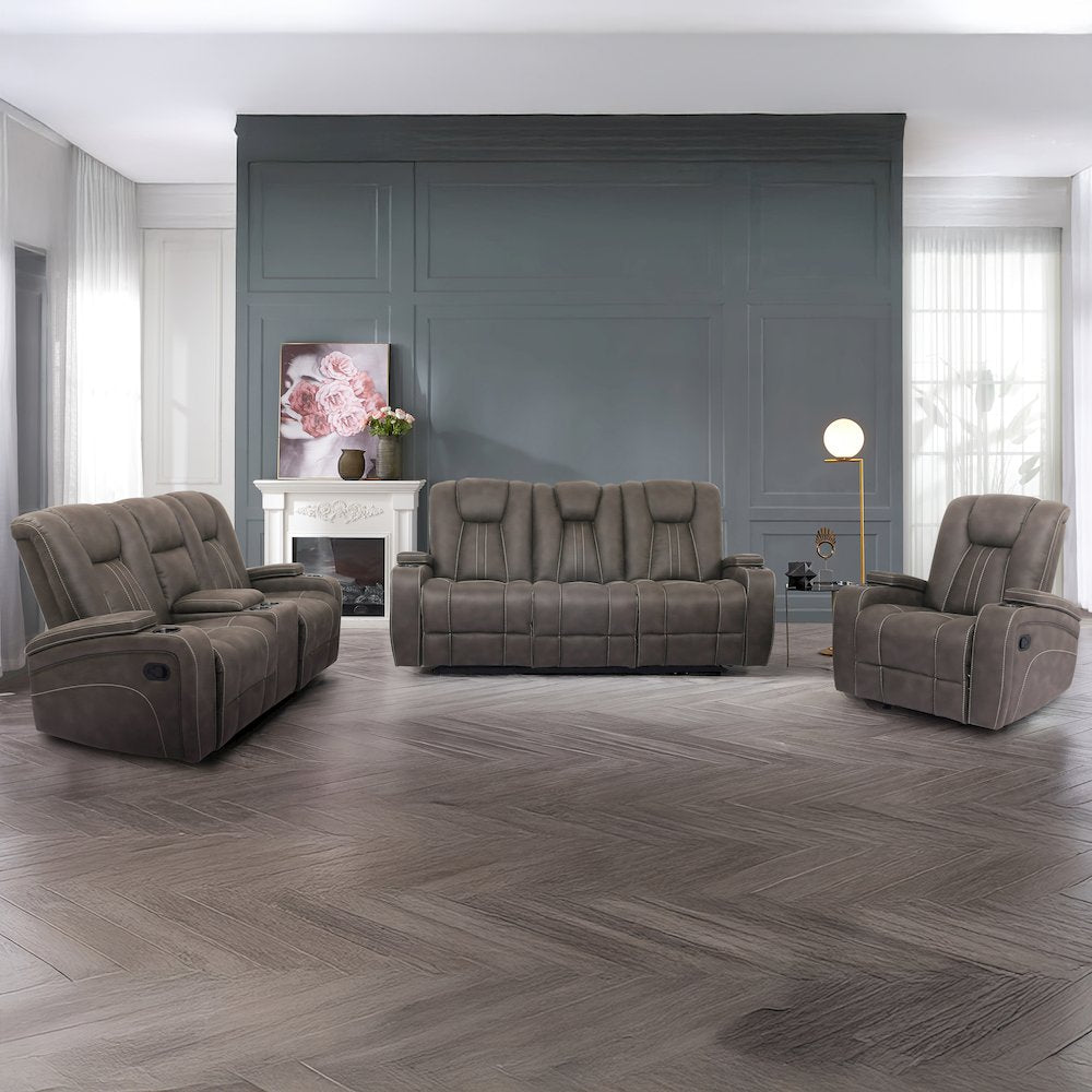 Marlow Sand 3PC Manual Reclining Set