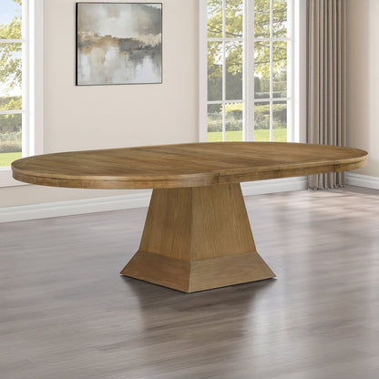 Vaughn Driftwood 7-Piece 60-96" Dining Set, 4 Vaughn Black Side Chairs