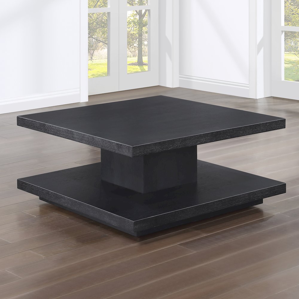 Canyon Cocktail Table with Casters, Black