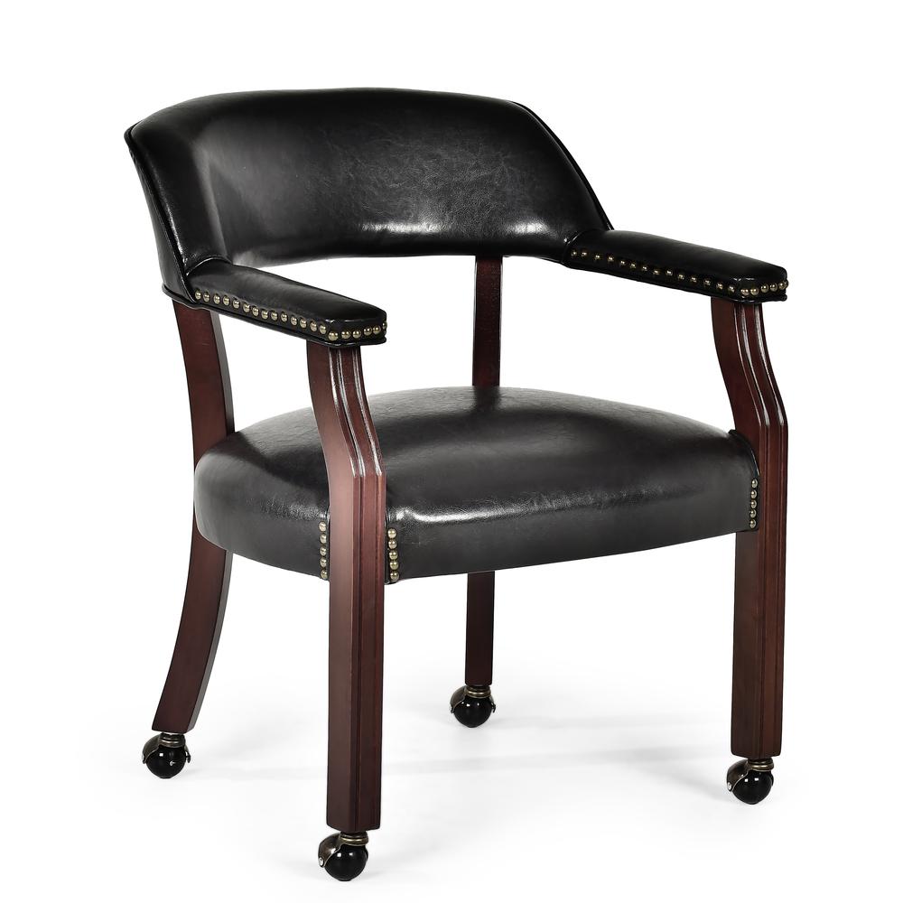Tournament Captains Chair w/Casters, Black