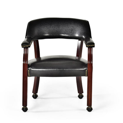 Tournament Captains Chair w/Casters, Black