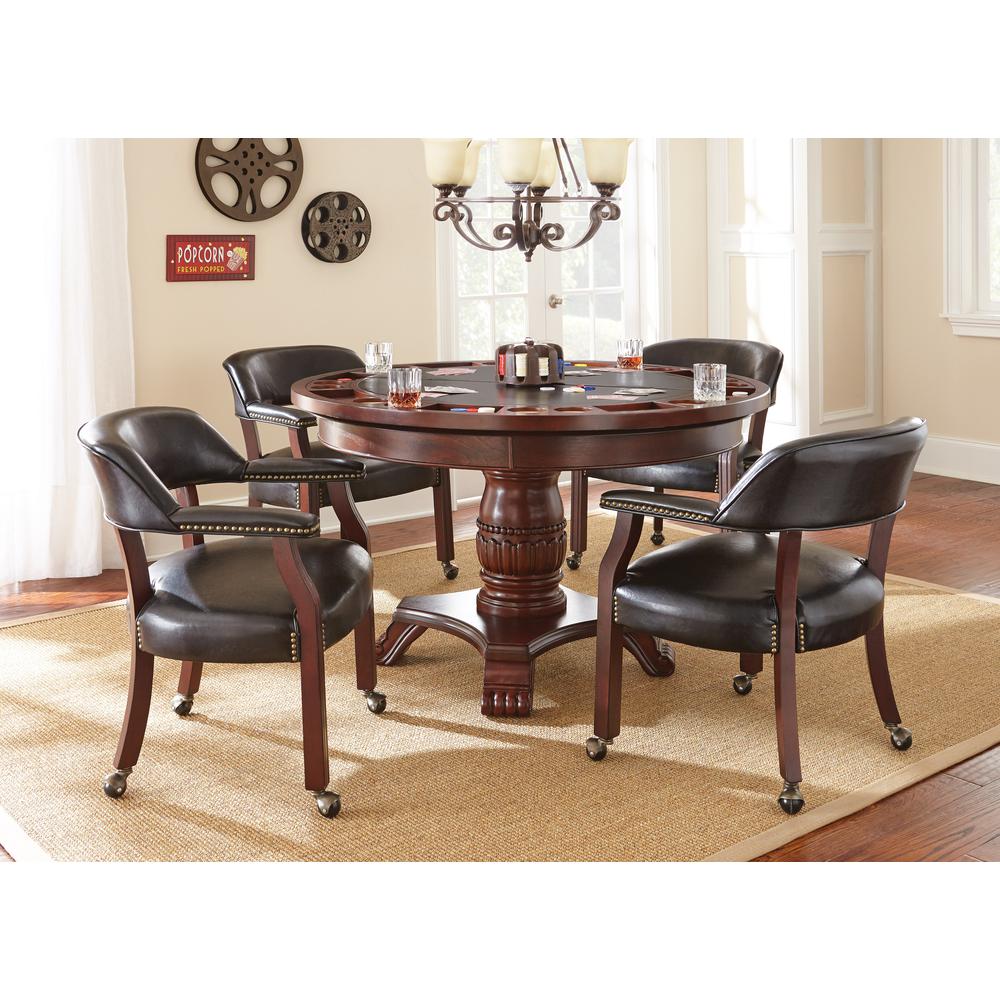 Tournament Captains Chair w/Casters, Black