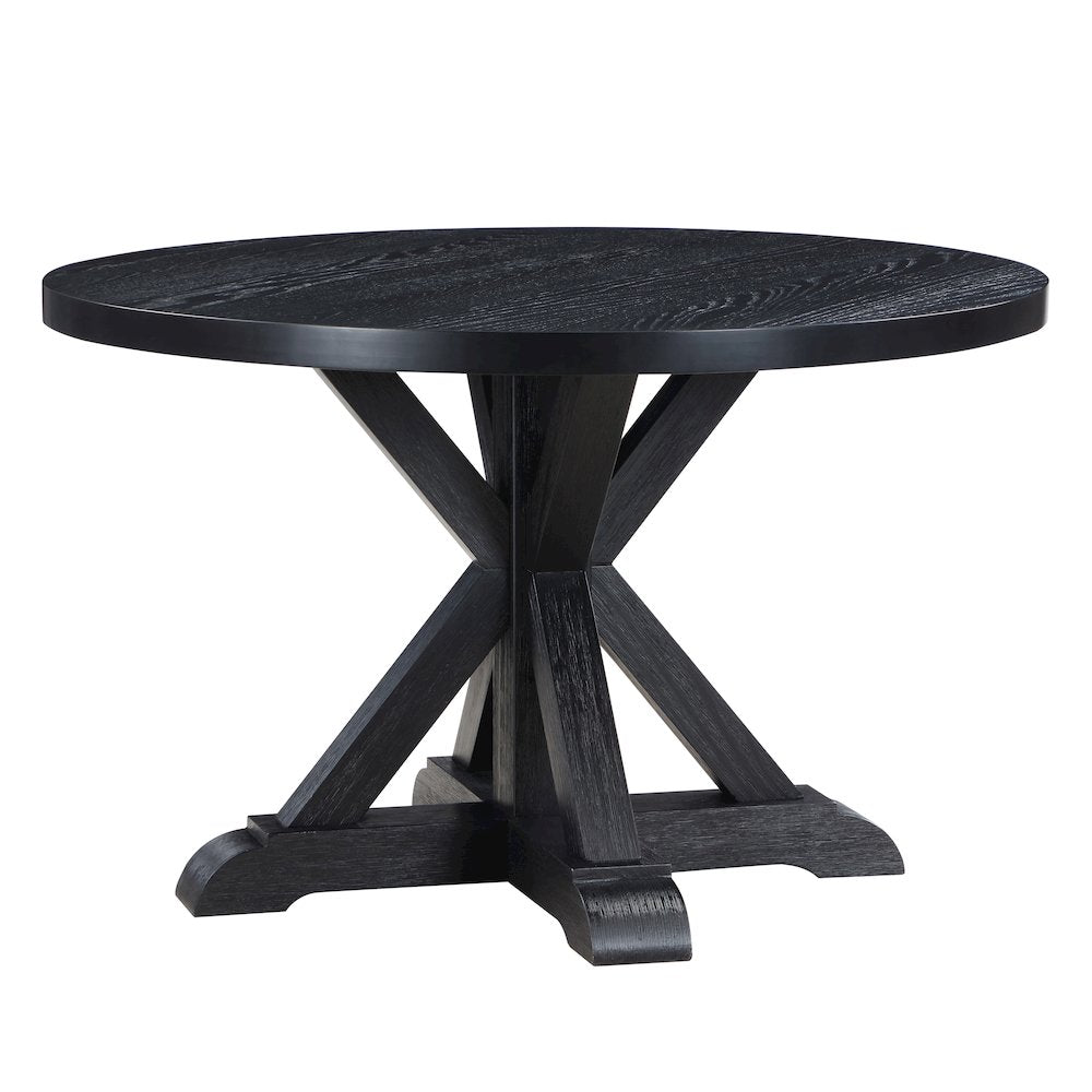 Molly Black 48" Table with 4 Magnolia Chairs