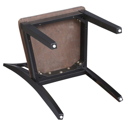 Joplin Solid Wood Two-Tone Farmhouse Chair, Walnut and Ebony finish
