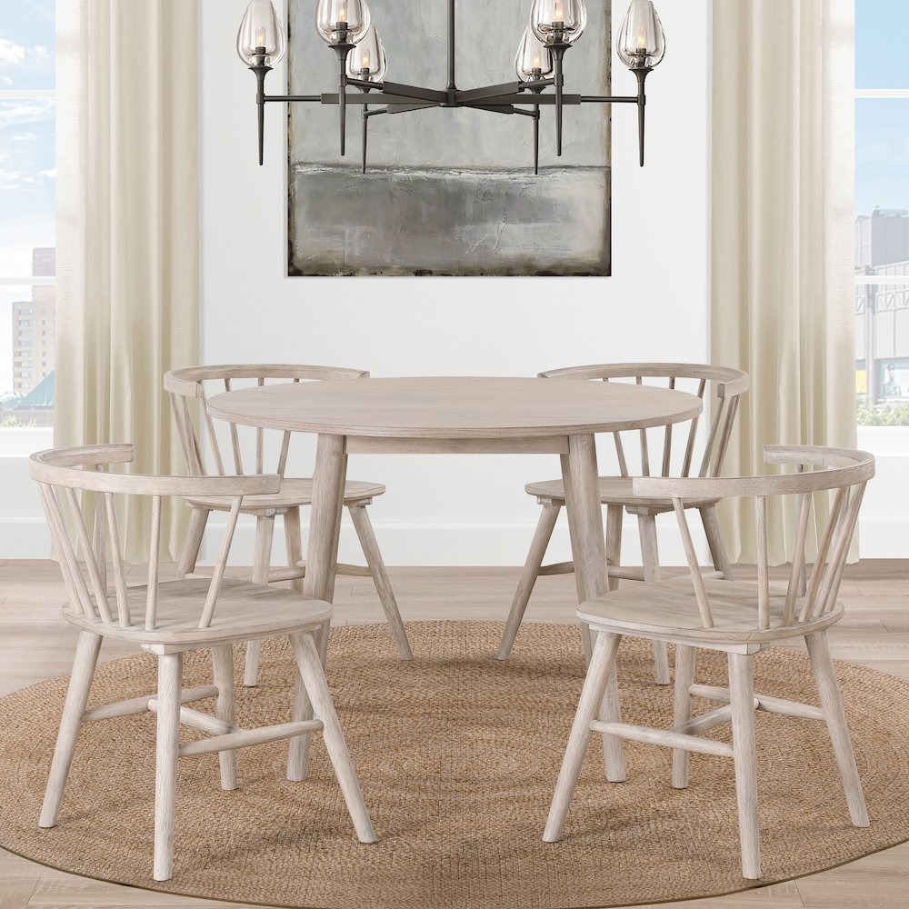 Willow 42" Round Dining Table, Tan