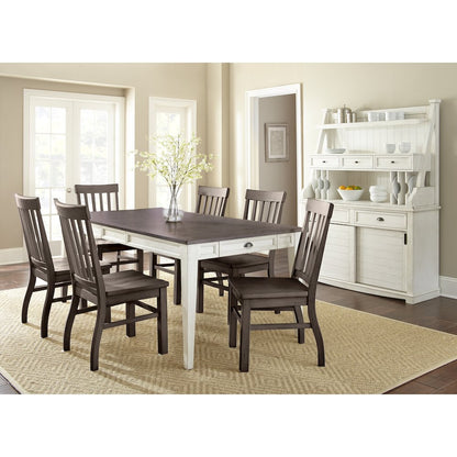Cayla Table Dark Oak/White