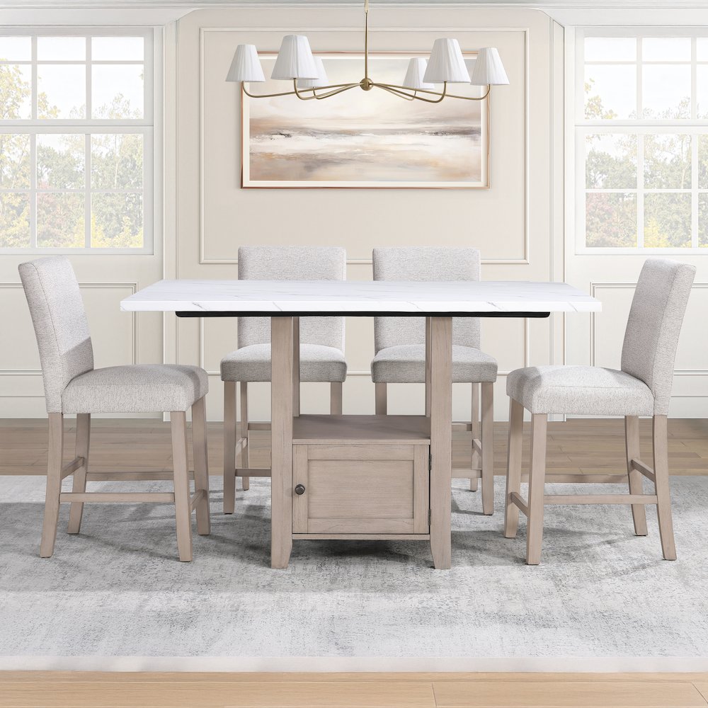 Taylor Faux Marble Top Counter Table