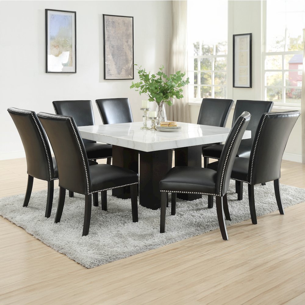 Camila 9PC Square Dining Set Blue Chair
