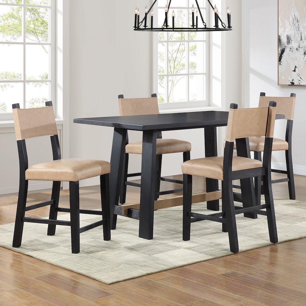 Aubrey Black Counter Chair
