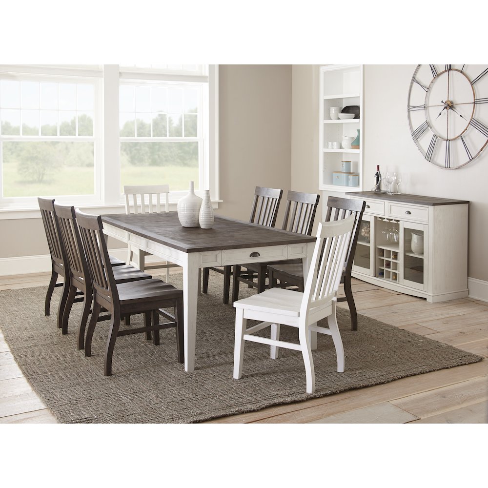 Cayla Table Dark Oak/White