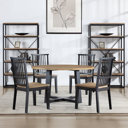 Magnolia Black Round Table