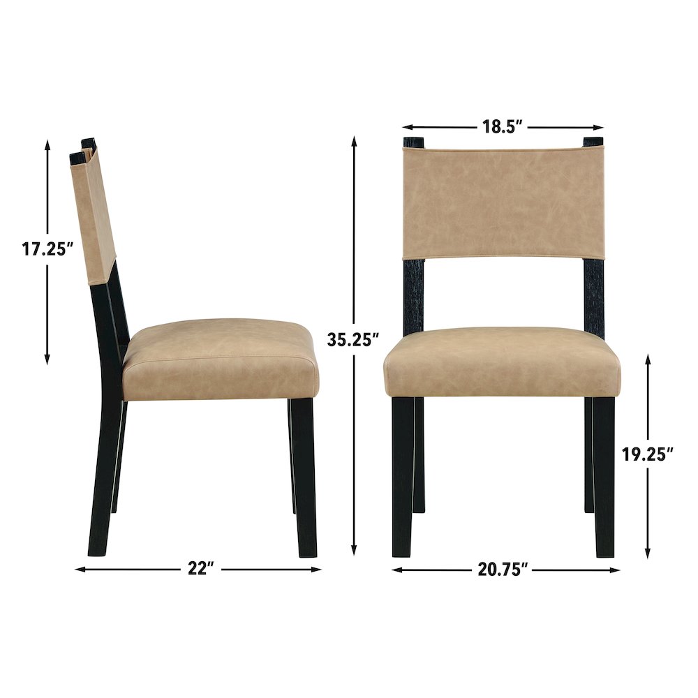 Aubrey Black 7pc Dining Set