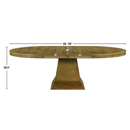 Vaughn Driftwood Dining Table 5PK Set w/