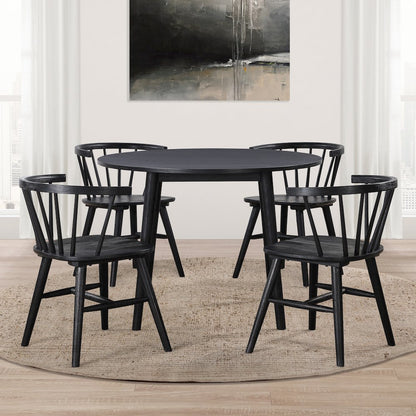 Willow Black Round Table