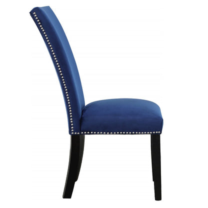 Camila 9PC Rectangle Dining Set Blue Chair