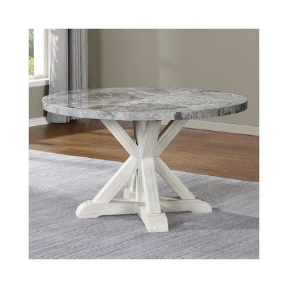 Canova Round Gray Marble Top Table