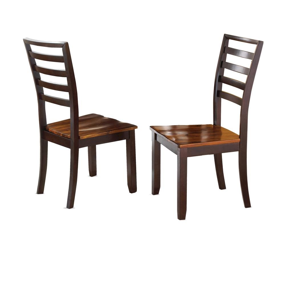 Wooden Dining Chairs Set of 2 – Brown Kitchen and Dining Room Chairs