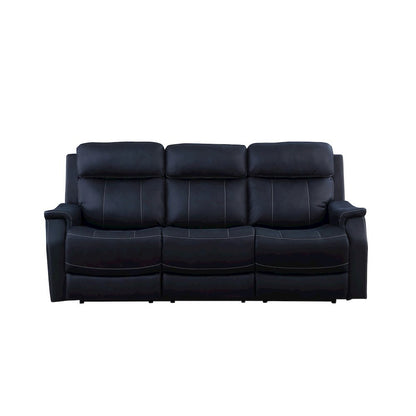Ocean Blue Power Reclining Couch – 3 Seat Sofa with Dual Power and USB