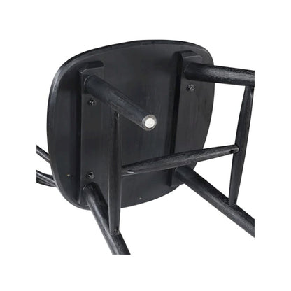 Willow Solid Wood Dining Chair, Black