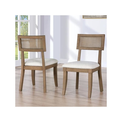 Colvin Brown Cane Side Chair Set of 2