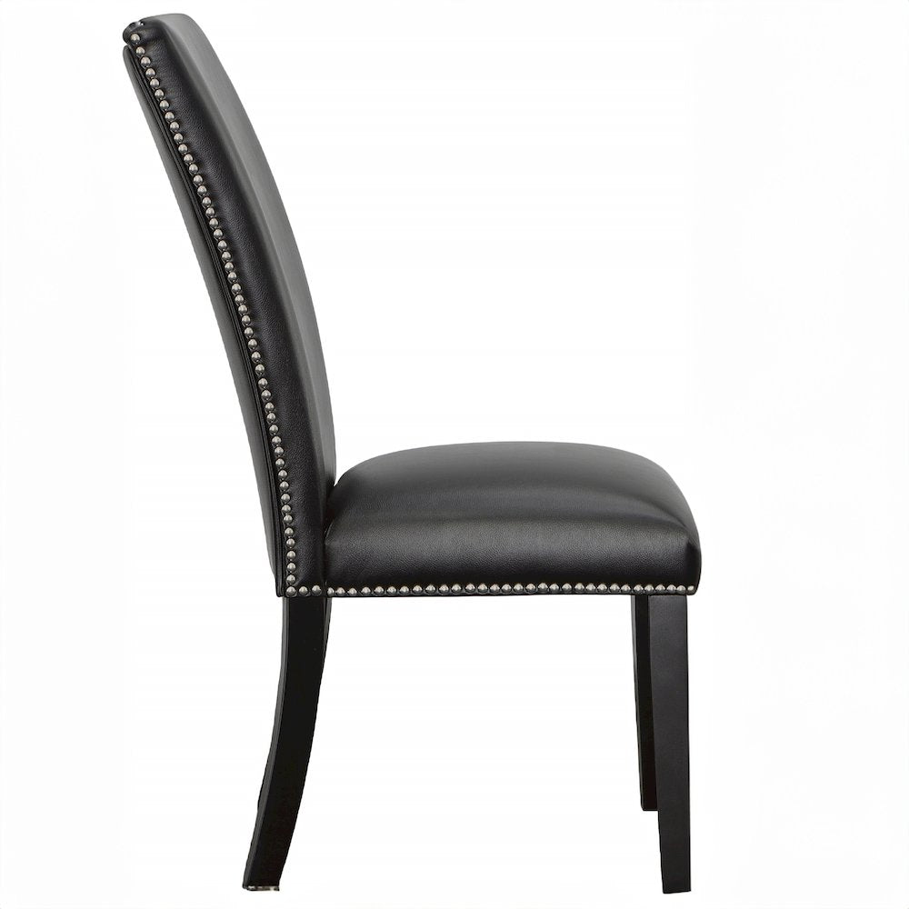 Camila 9PC Rectangle Dining Set Black Chair