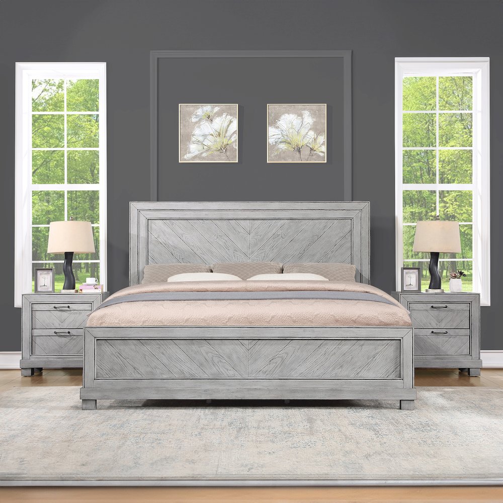 Montana King Bed, Gray
