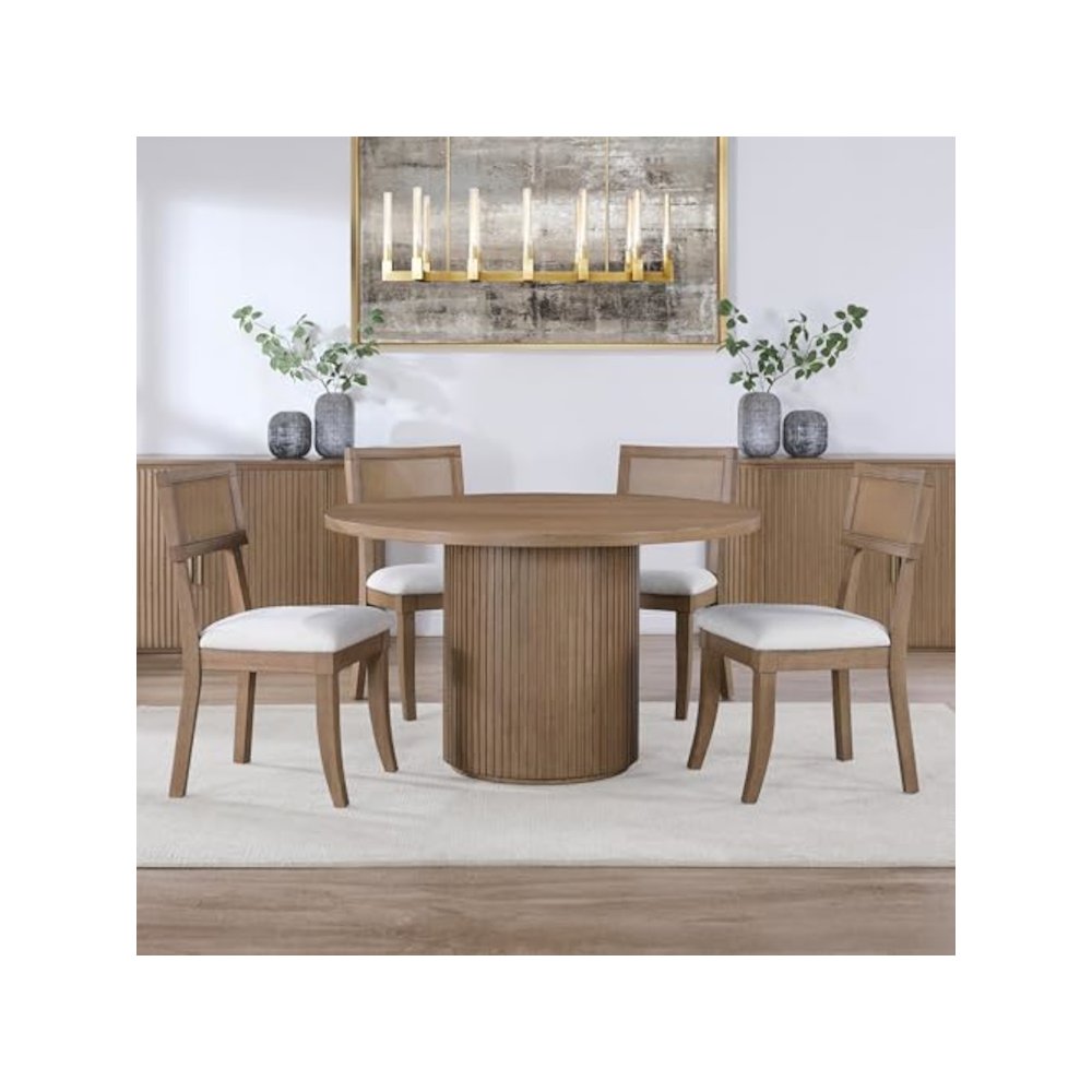 Colvin Brown Cane Side Chair Set of 2