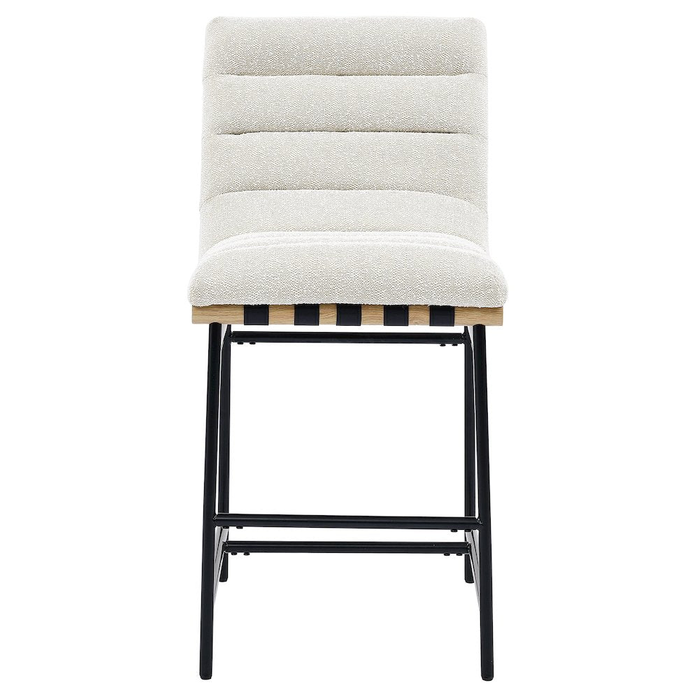 Nicco 24" Counter Chair, Eggshell Polyester Cover