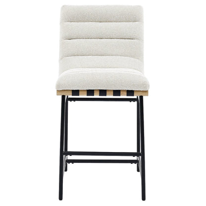 Nicco 24" Counter Chair, Eggshell Polyester Cover
