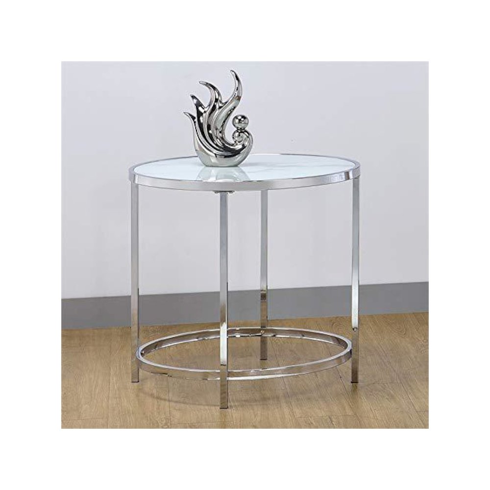 Rayne Faux Marble Top Round End Table
