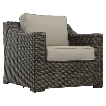 Jones Lounge Chair w/ Half Round Wicker Set of Two