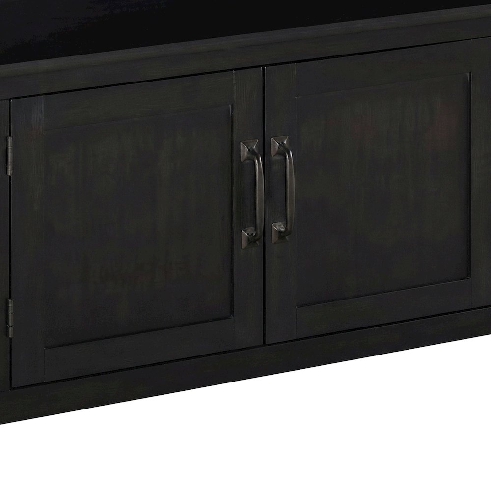 Iron and Rubberwood Counter Height Dining Table with Chairs 6 Piece Set, Black