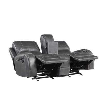 Keily Gray Manual Console Loveseat