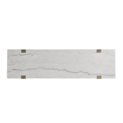 Perth White Marble Top Sofa Table