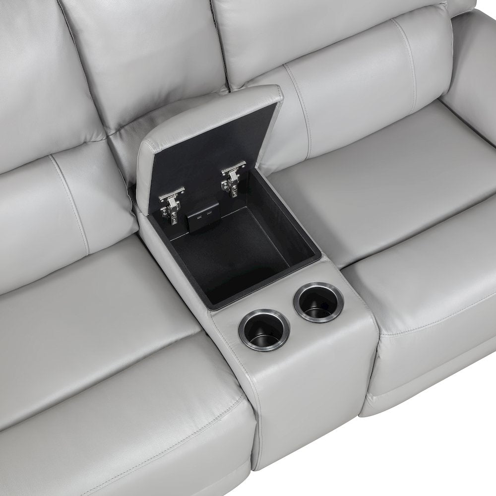 Alexandria Leather Power Reclining Conso
