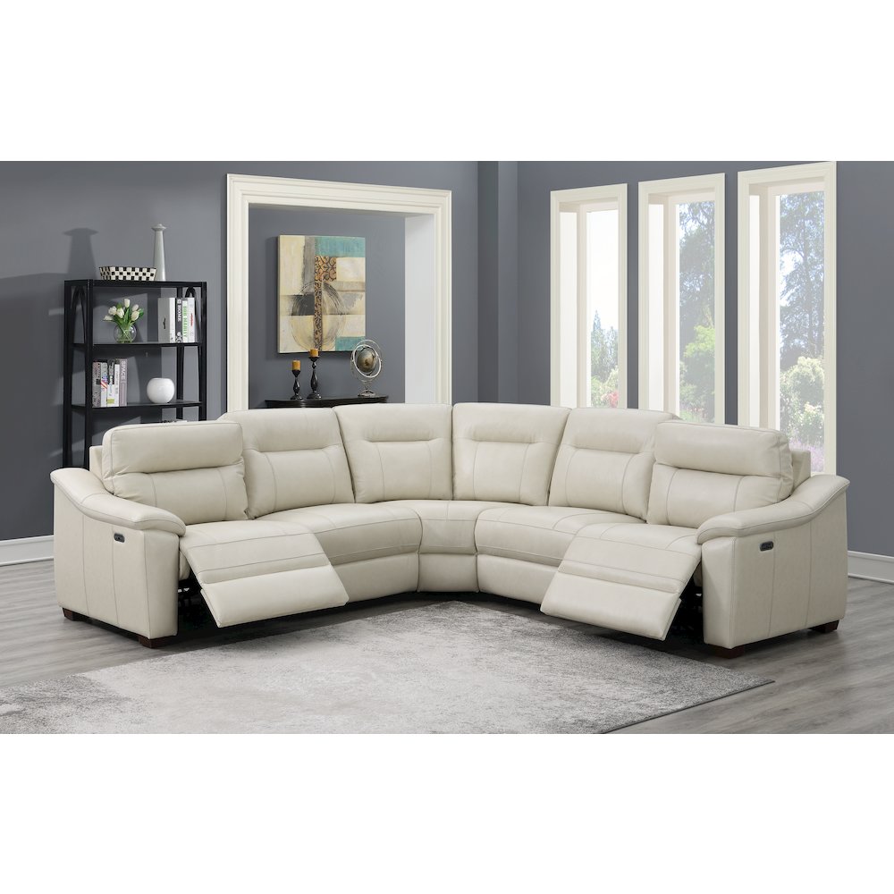 Casa Power Reclining Sectional Ivory