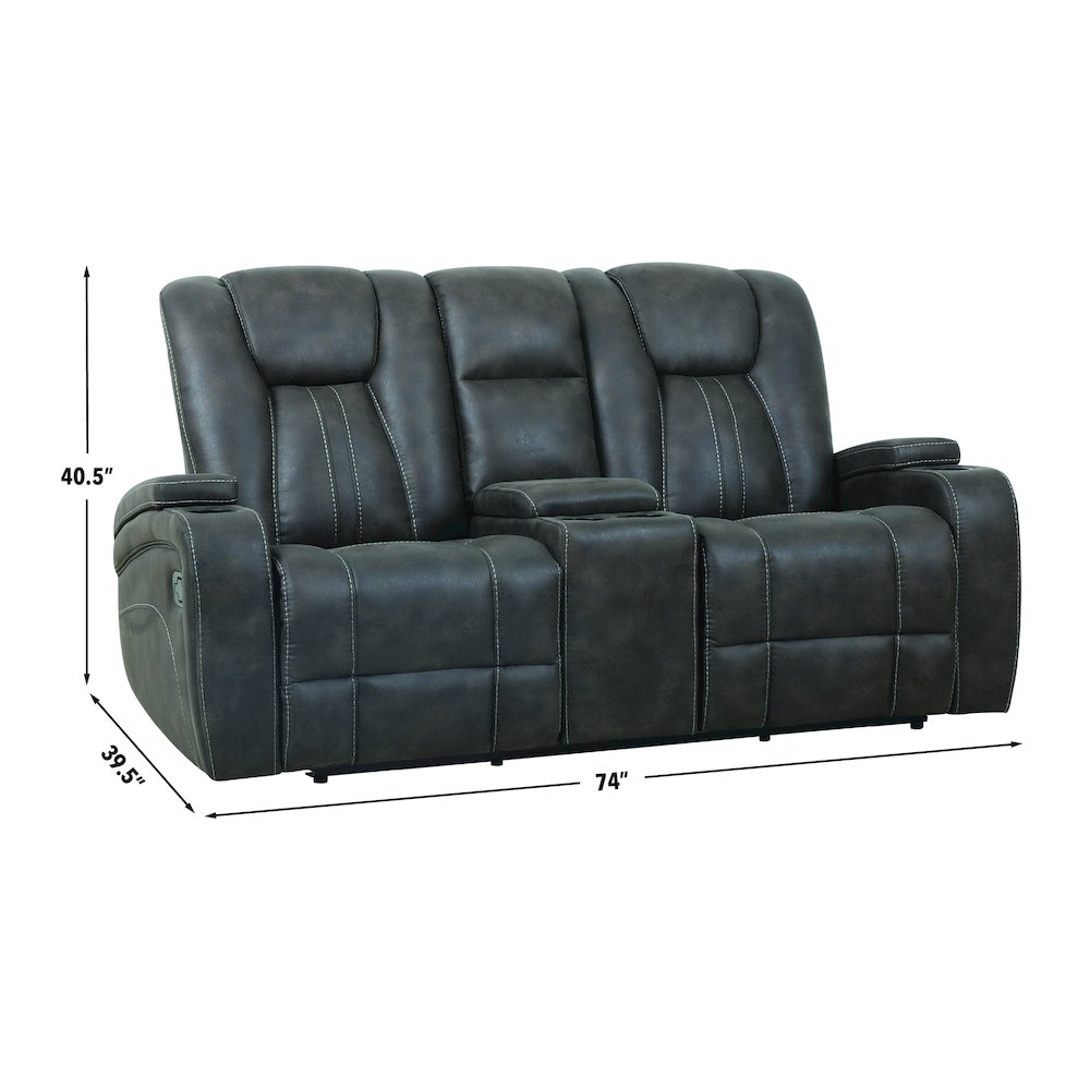 Marlow Charcoal 2PC Manual Reclining Set