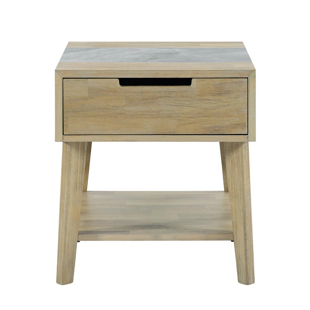Calgary Sintered Stone Inlay Side Table