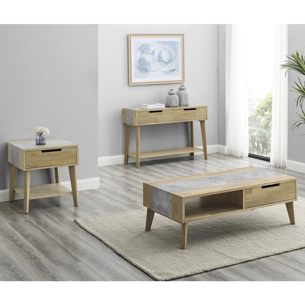 Calgary Sintered Stone Inlay Side Table