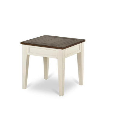 Cayla End Table Dark Oak/White