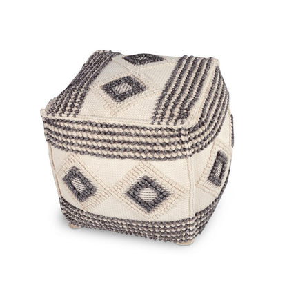 Dalia Square Handwoven Pouf